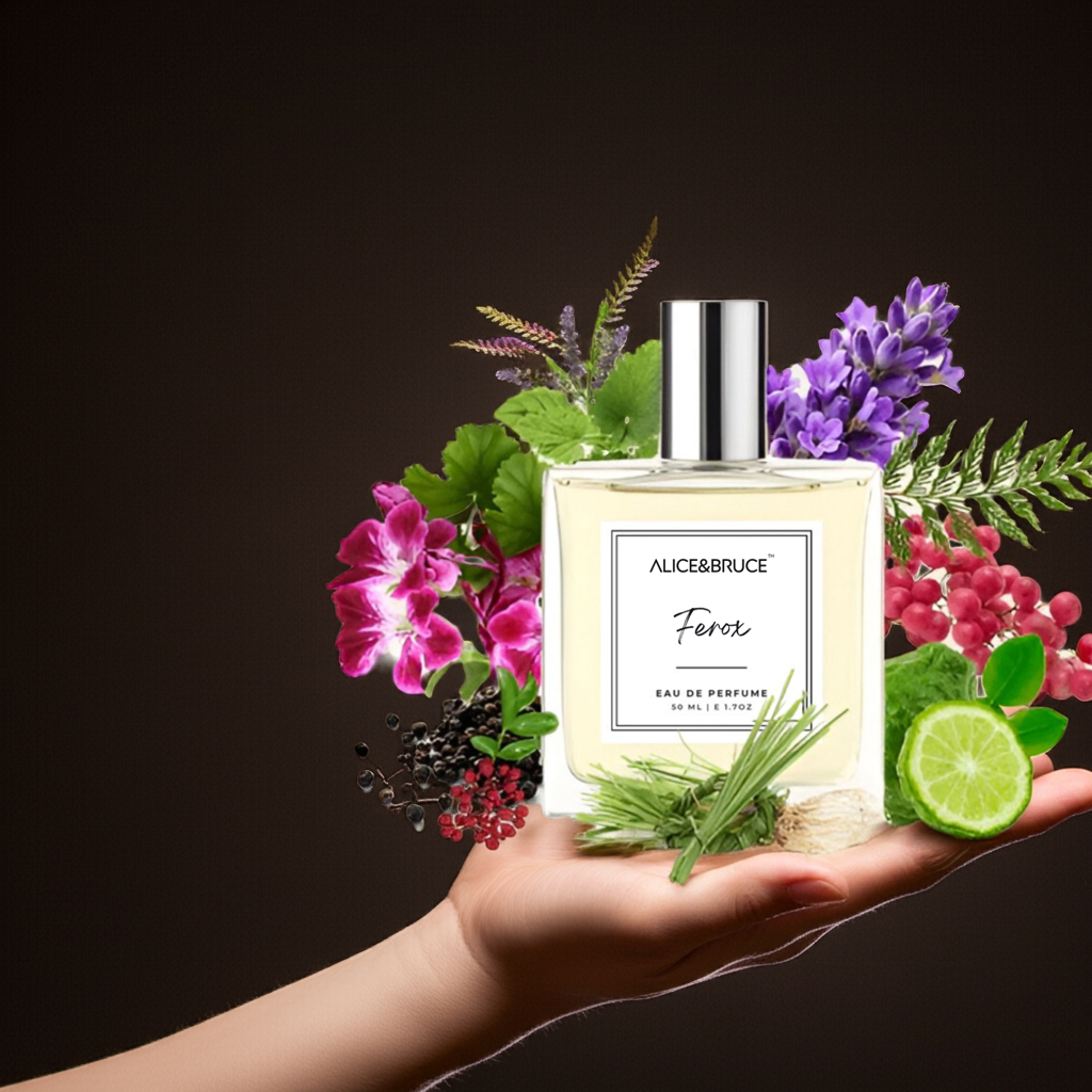 Alice&Bruce™ Ferox Perfume holding in hand – Inspired Eau de Parfum for Men - Alice&Bruce