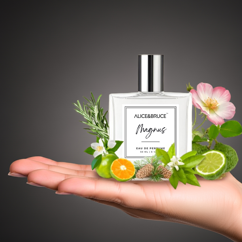 Alice&Bruce™ magnus Perfume holding in hand – Inspired Eau de Parfum for Men - Alice&Bruce